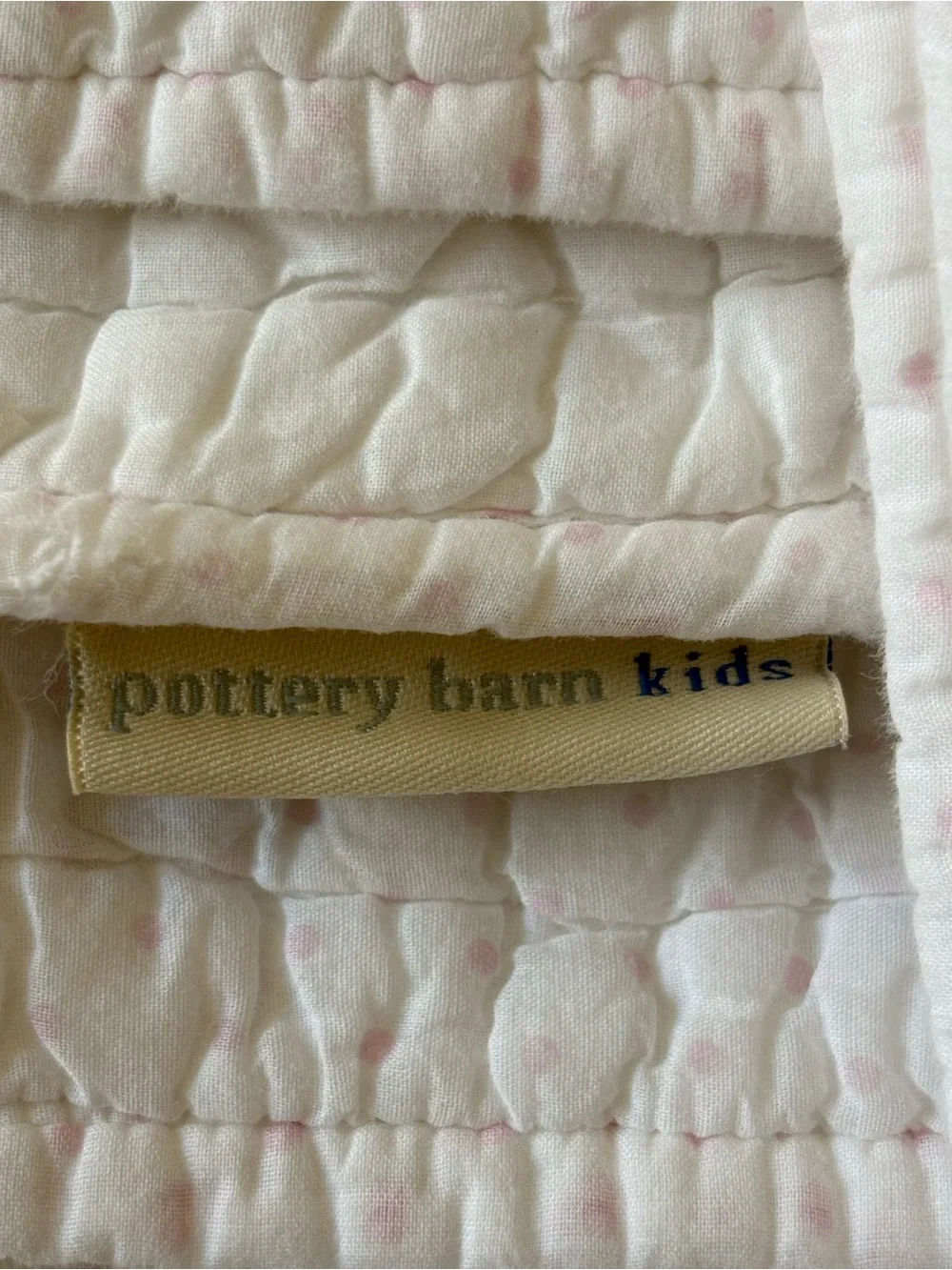 Pottery Barn Kids Pink & White Patchwork Twin Quilt & Pillowcase Set